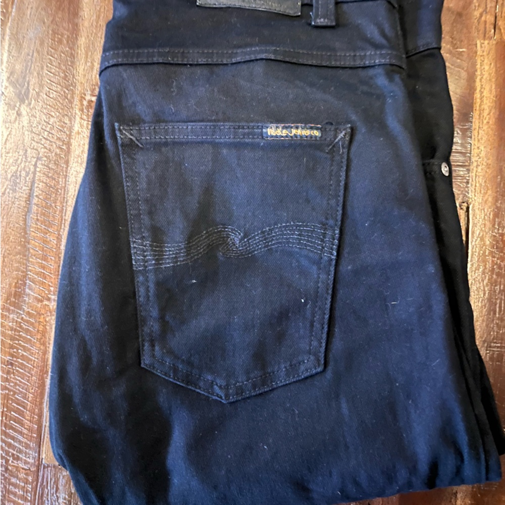 Nudie Jeans Men's Black Denim 36x36 Grim Tim Fit
